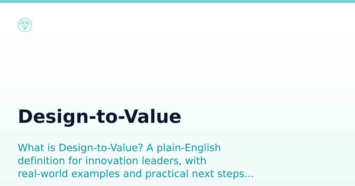Examples Of Value Design Design-to-Value